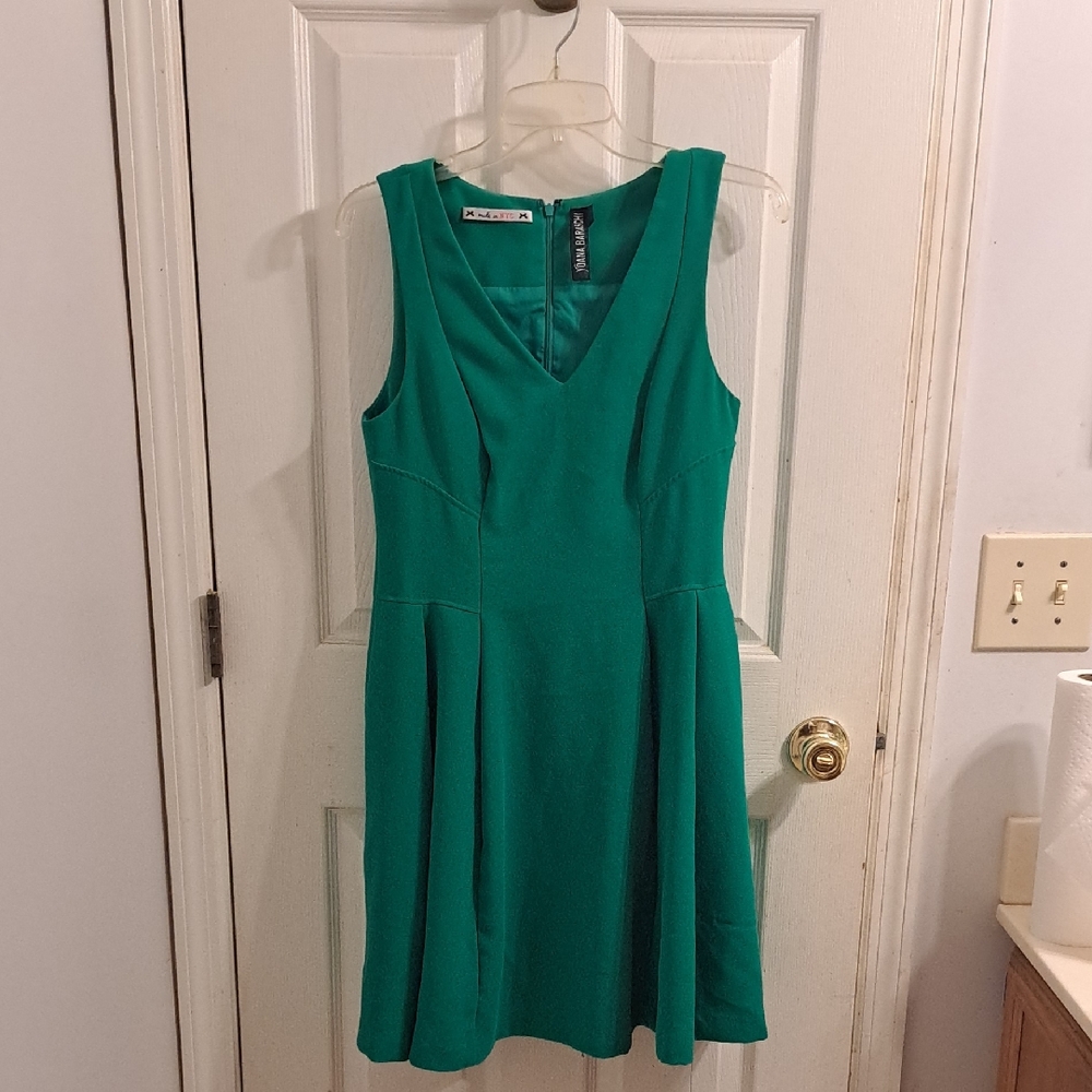 Yoana Baraschi Green Sleeveless Mini Dress